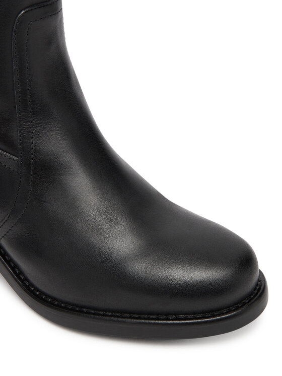 Tommy Hilfiger Tommy Hilfiger Μπότες Riding Lthr Long Boot Block Heel FW0FW08777 Μαύρο