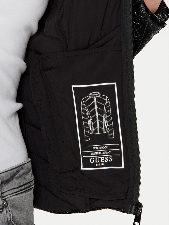 Guess Guess Μπουφάν πουπουλένιο W5RL00 WGV30 Μαύρο Regular Fit