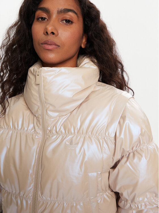 adidas adidas Žieminė striukė Essentials Glossy 2-In-1 JX2985 Smėlio Loose Fit