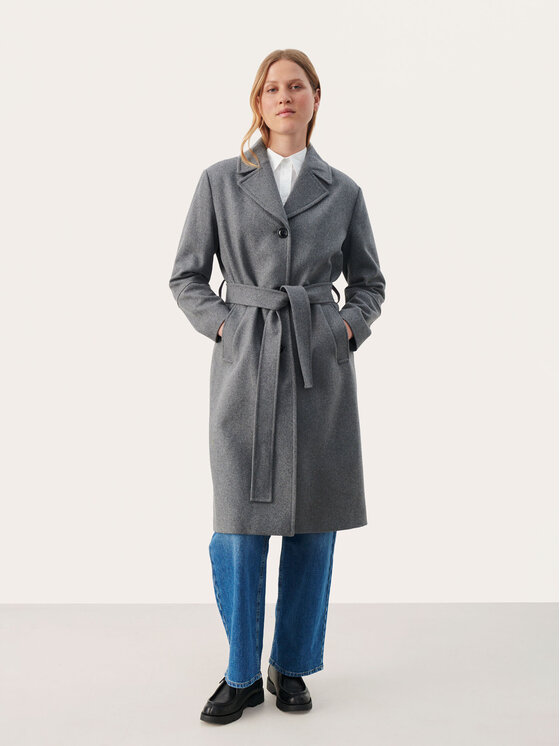 Part Two Part Two Вълнено палто Charlotte 30307776 Сив Regular Fit