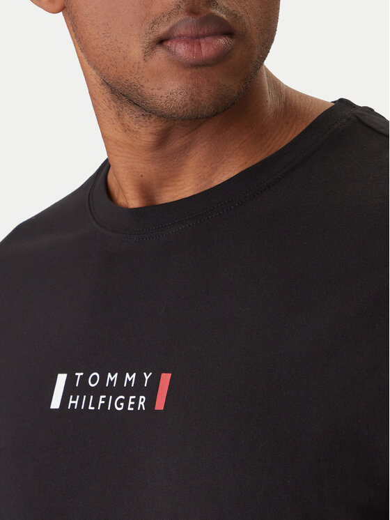 Tommy Hilfiger Tommy Hilfiger T-Shirt Brand Love MW0MW41453 Czarny Regular Fit