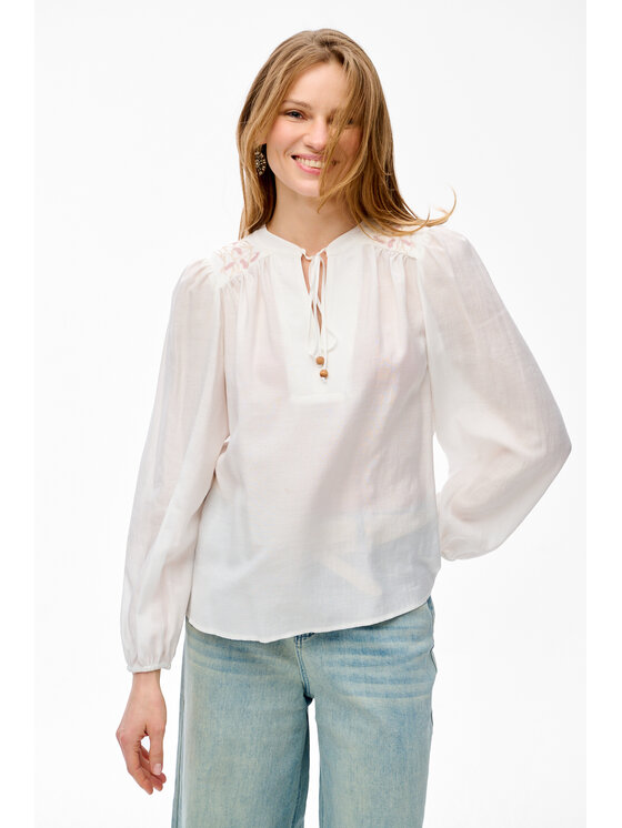 blue shadow blue shadow Bluzka Wena Écru Regular Fit