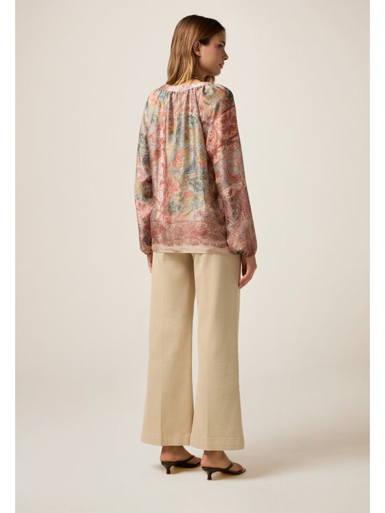 Oltre Oltre Blusa 2019J000784N0R6 Écru Regular Fit