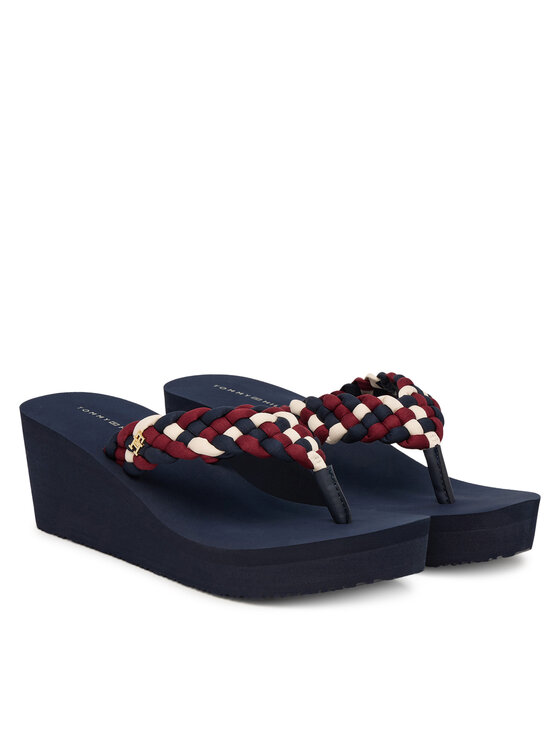 Tommy Hilfiger Tommy Hilfiger Flip flop Th Wedge Braided Summer Sandal FW0FW09198 Colorat