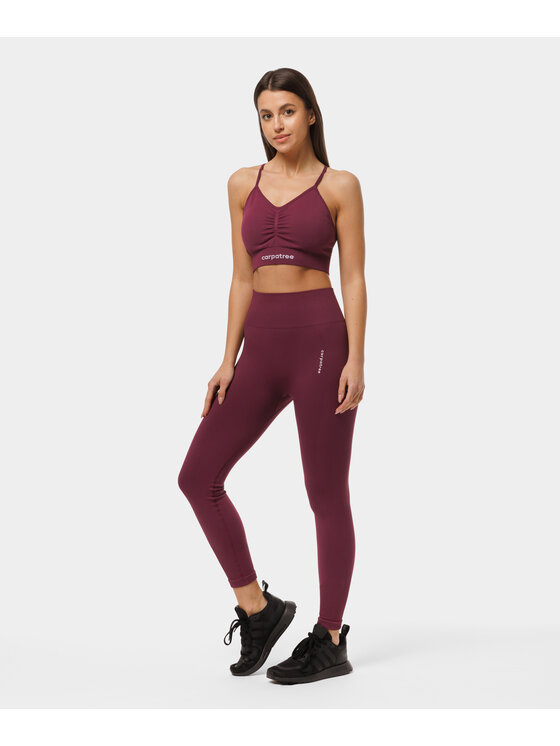 Carpatree Carpatree Legginsy Allure Leggings Bordowy Fitted Fit