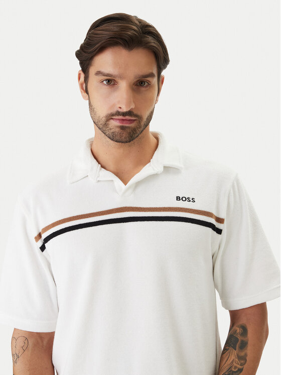 BOSS BOSS Polokošeľa Iconic 50561186 Biela Regular Fit