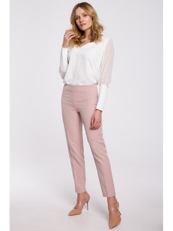 Makover Makover Pantaloni da donna K055 Rosa Regular Fit