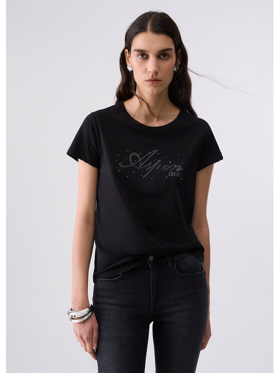 Liu Jo Liu Jo T-Shirt TF6241JS923L9584 Czarny Regular Fit