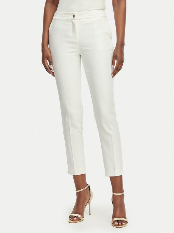 Morgan Morgan Pantaloni di tessuto 222-PLIME.F Bianco Regular Fit