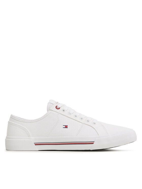 Tommy Hilfiger Tommy Hilfiger Tenisenes Core Corporate Vulc Canvas FM0FM04560 Balts