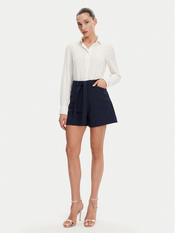 Guess Guess Auduma šorti W5GD0I WH9Y2 Tumši zils Loose Fit