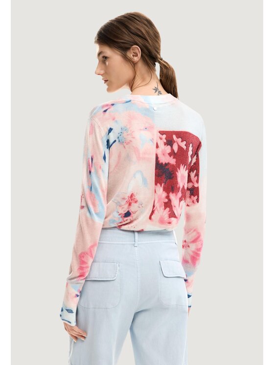 Desigual Desigual Πουλόβερ JERS_COPENHAGUE Ροζ Casual Fit