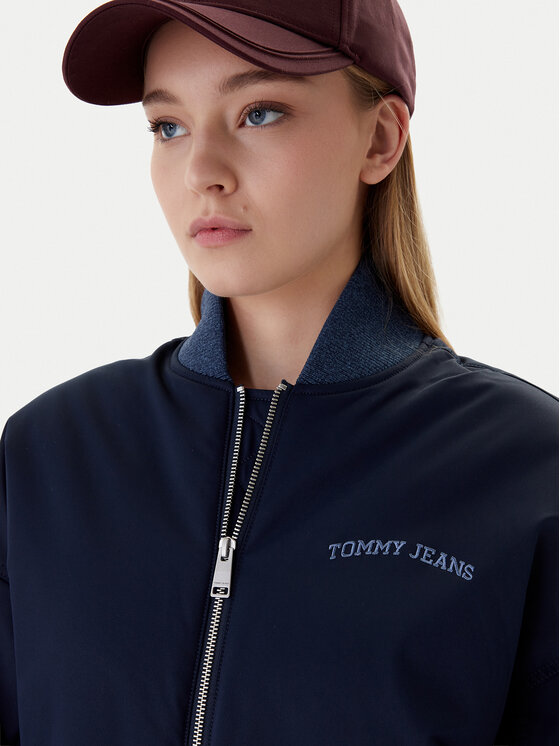 Tommy Jeans Tommy Jeans Bomber jakna Varsity DW0DW22044 Mornarsko modra Relaxed Fit