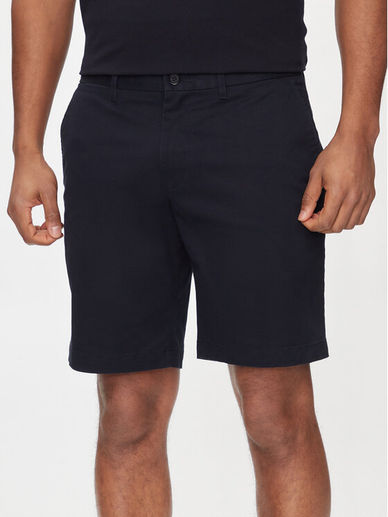 Tommy Hilfiger Bavlnené šortky Brooklyn MW0MW23563 Tmavomodrá Relaxed Fit