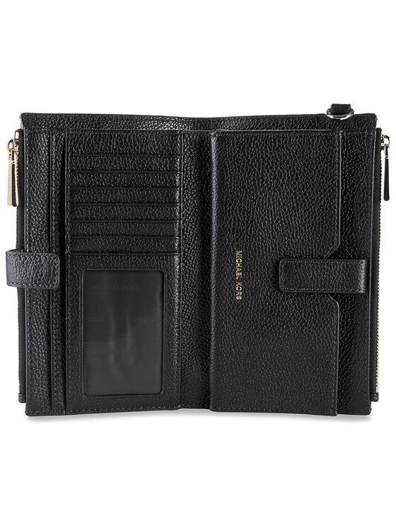 MICHAEL Michael Kors MICHAEL Michael Kors Liels sieviešu maks Wristlets 32T7GAFW4L Melns