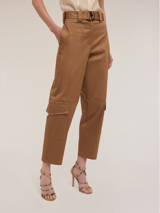 Motivi Motivi Pantaloni di tessuto P056Q004253N012 Marrone Regular Fit