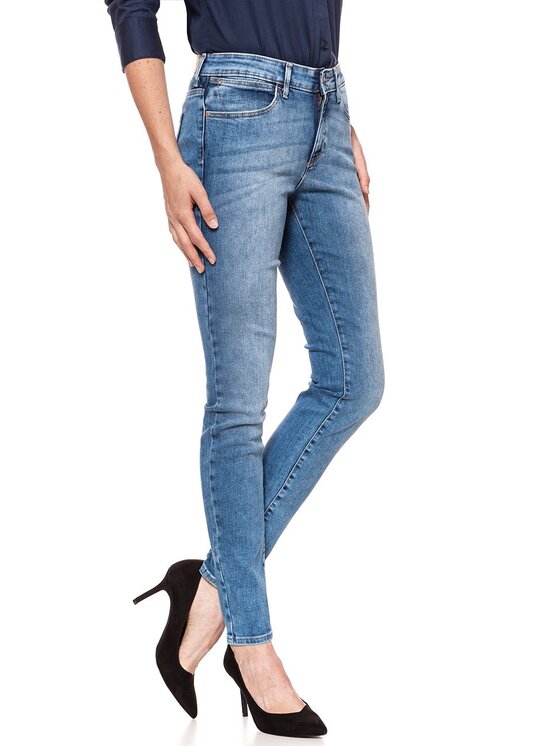 Wrangler Wrangler Jeansy SKINNY Niebieski Skinny Fit