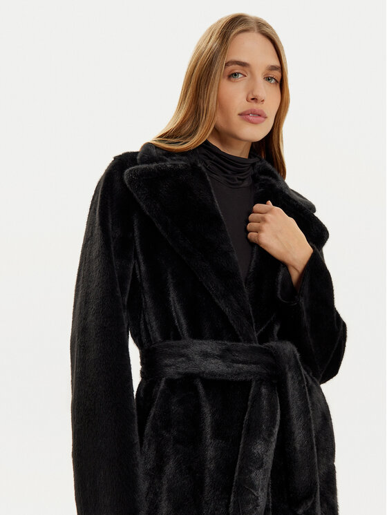 Guess Guess Płaszcz zimowy Ada W4BL02 WGHM0 Czarny Regular Fit
