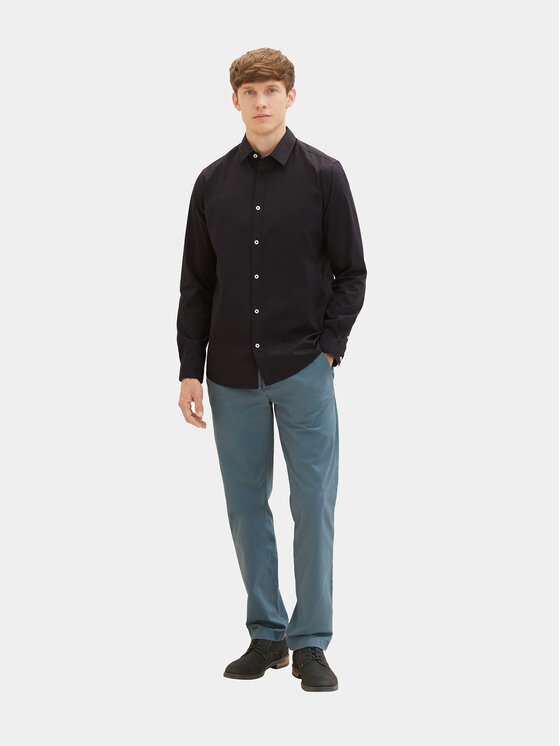 Tom Tailor Tom Tailor Πουκάμισο 1037435 Μαύρο Regular Fit