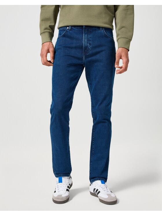 Wrangler Wrangler Jeansy Larston Granatowy Slim Fit