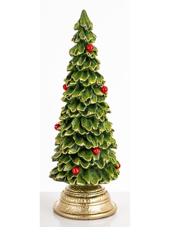 MIAhome MIAhome Figurka choinka ze złotą podstawą CHRISTMAS TREE Zielony