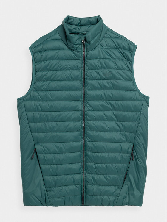 4F 4F Kamizelka 4FAW23TVESM062 Zielony Regular Fit