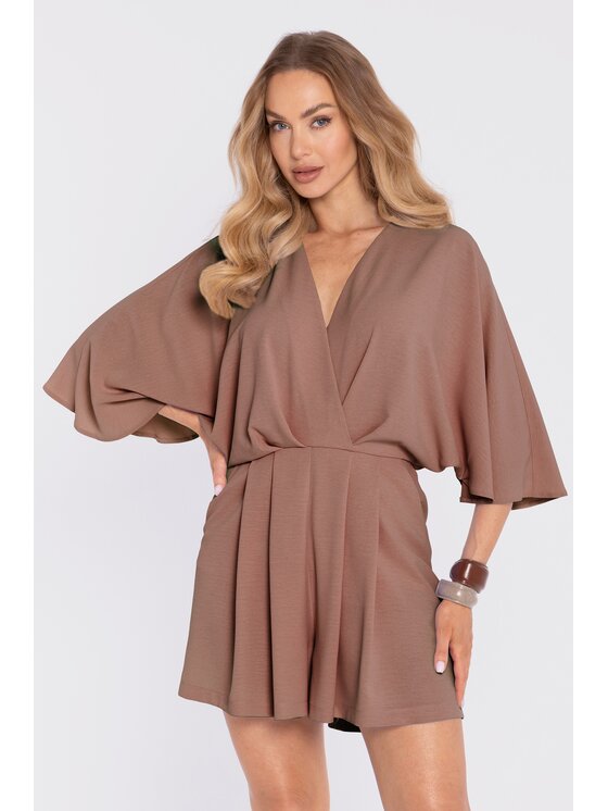 Made of Emotion Made of Emotion Kombinezon M914 Brązowy Relaxed Fit