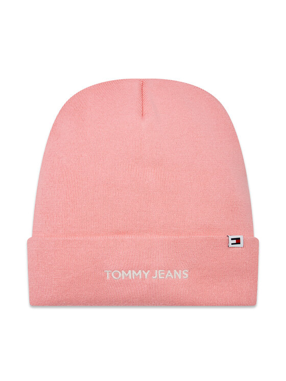 Tommy Jeans Kapa Tjw Linear Logo Beanie AW0AW15843 Roza