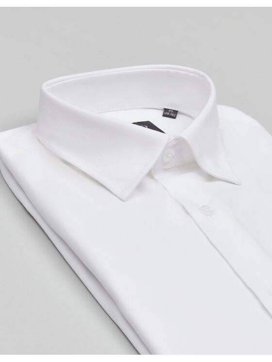 Borgio Borgio Koszula modigliana_00536 Biały Slim Fit