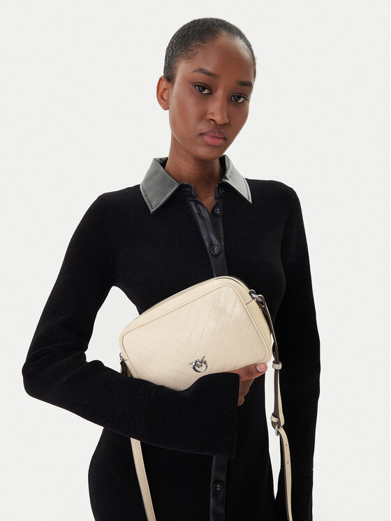 PINKO PINKO Handtasche Carrie Camera Bag Classic Al 25-26 PLTT 104336 A2JC Écru