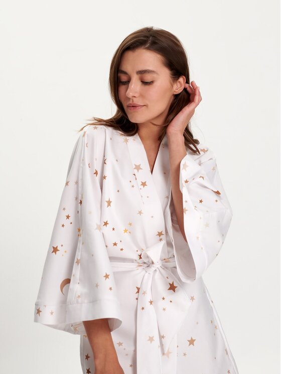 White pocket White pocket Kimono Kimono Biały Oversize