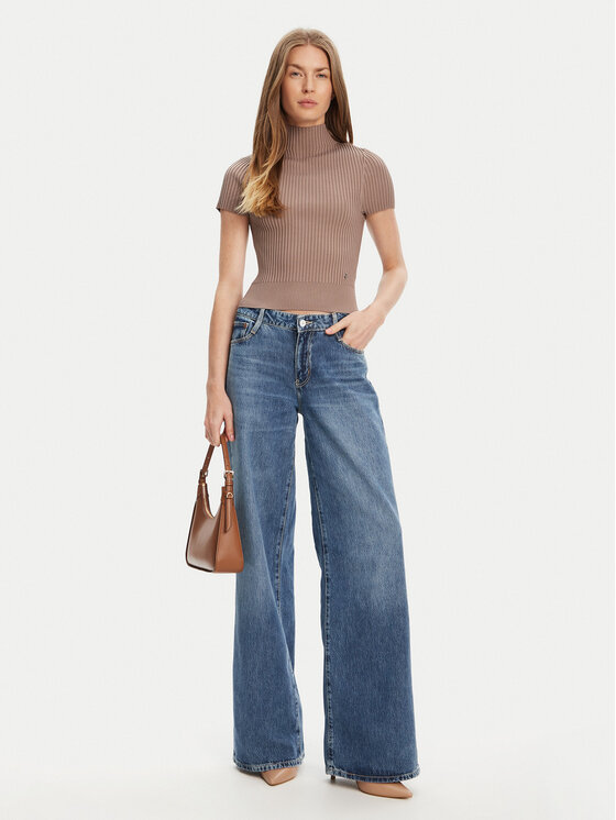 Guess Guess Pulover W5YR04 Z0040 Rjava Regular Fit