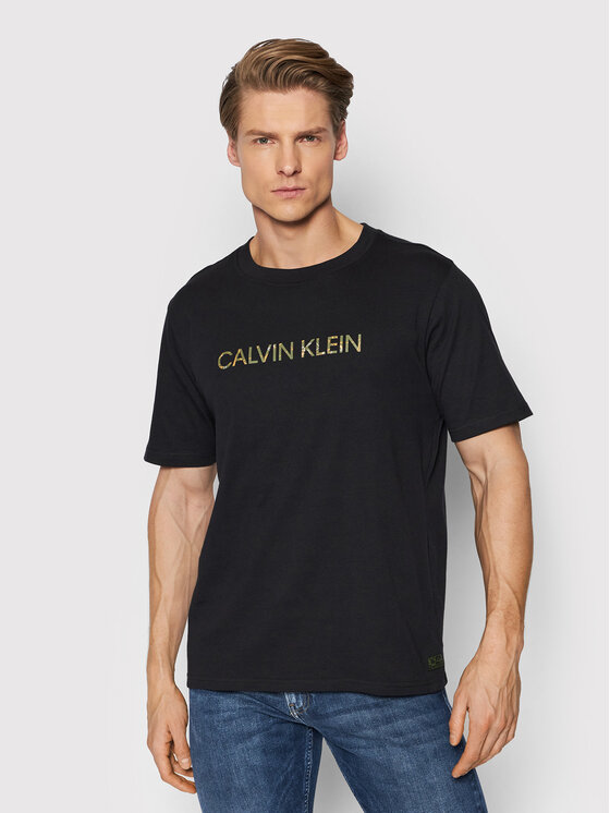 Calvin Klein Performance Marškinėliai 00GMH1K104 Juoda Regular Fit