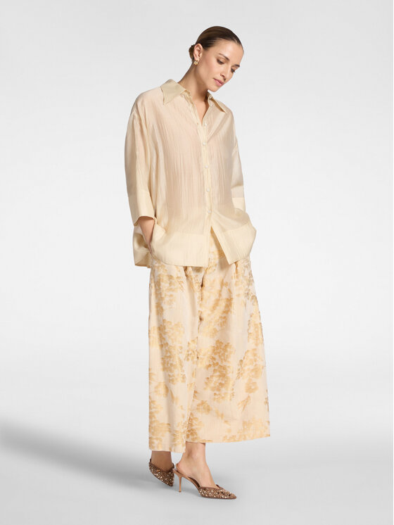 Elena Mirò Elena Mirò Pantaloni di tessuto P024P000477N001 Crema Cropp Fit