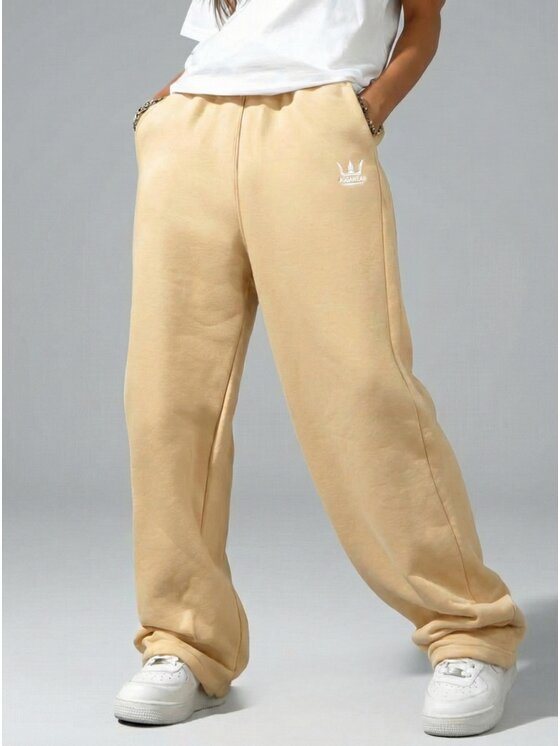 Jigga Wear Jigga Wear Spodnie dresowe 130648 Beżowy Regular Fit
