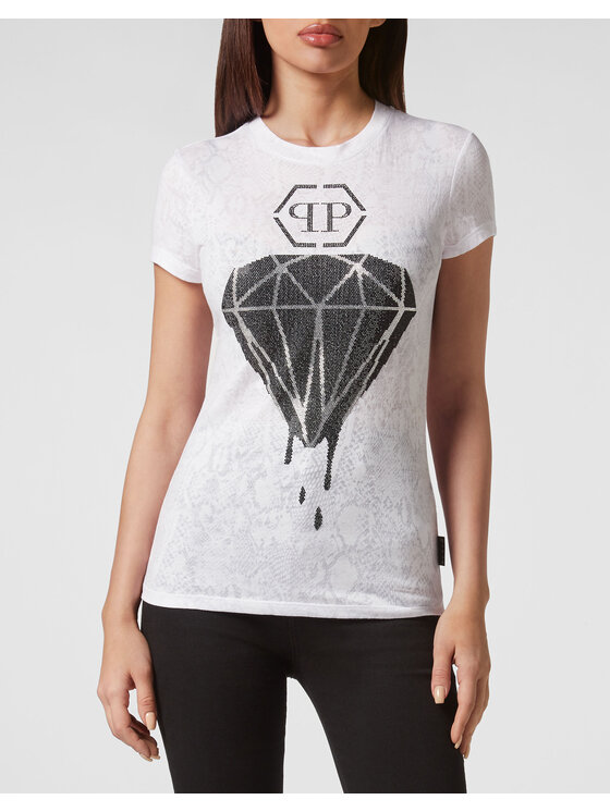 PHILIPP PLEIN PHILIPP PLEIN T-Shirt 3241 Biały Regular Fit