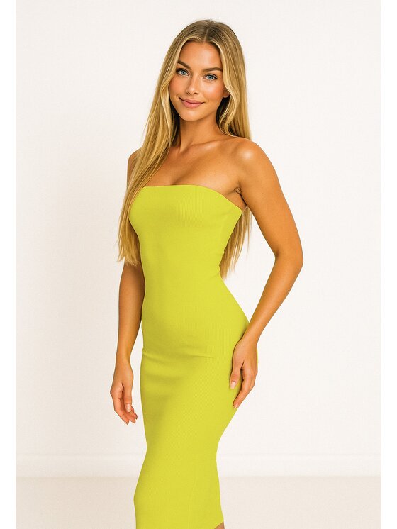 Nudyess Nudyess Sukienka letnia 1022E Zielony Fitted Fit