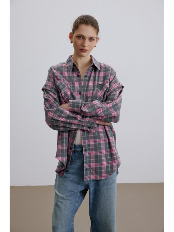 Estro Estro Camicia ER00119322 Rosa Loose Fit