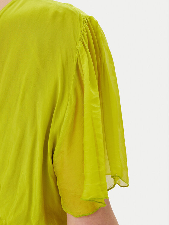 Haveone Haveone Poletna obleka AFF-N006 Zelena Loose Fit