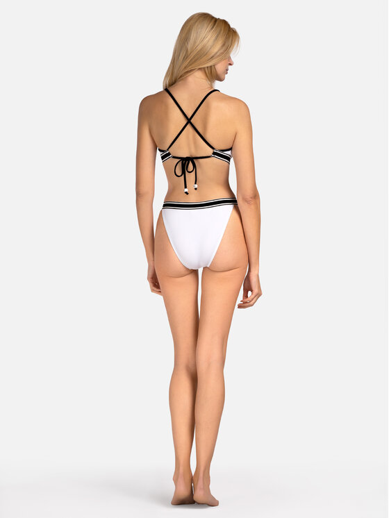 Miss Lou Miss Lou Bikini pezzo sopra G-AW1-B Bianco