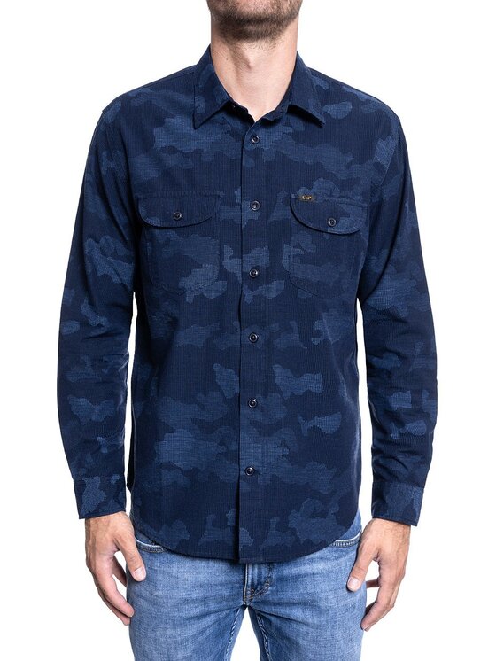 Lee Lee Camicia WORKER SHIRT Blu Regular Fit