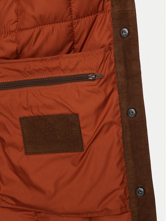 Milestone Milestone Кожено яке Alfonso 431629 60520 Кафяв Regular Fit