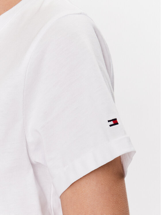 Tommy Hilfiger Tommy Hilfiger T-Shirt UW0UW04525 Biały Relaxed Fit