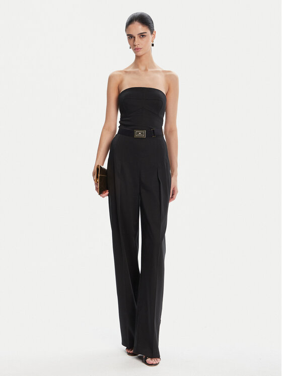 Elisabetta Franchi Elisabetta Franchi Ολόσωμη φόρμα TU05152E2 110 Μαύρο Regular Fit