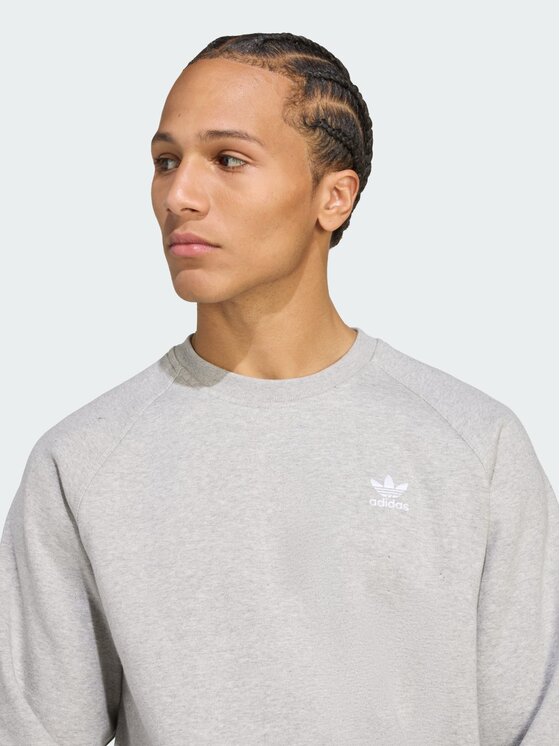 adidas adidas Longsleeve Trefoil Essentials Crew Szary Regular Fit