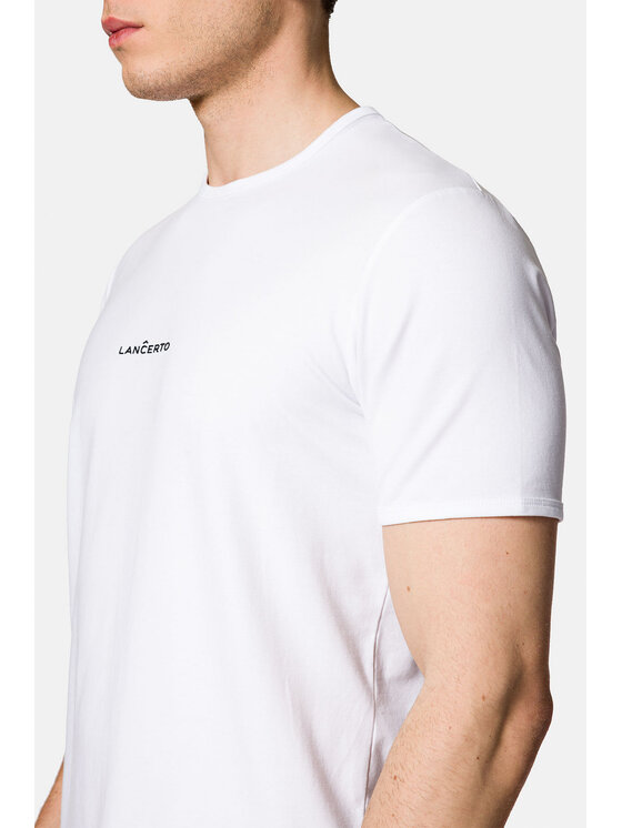 Lancerto Lancerto T-Shirt Steph TS073123000001 Biały Regular Fit