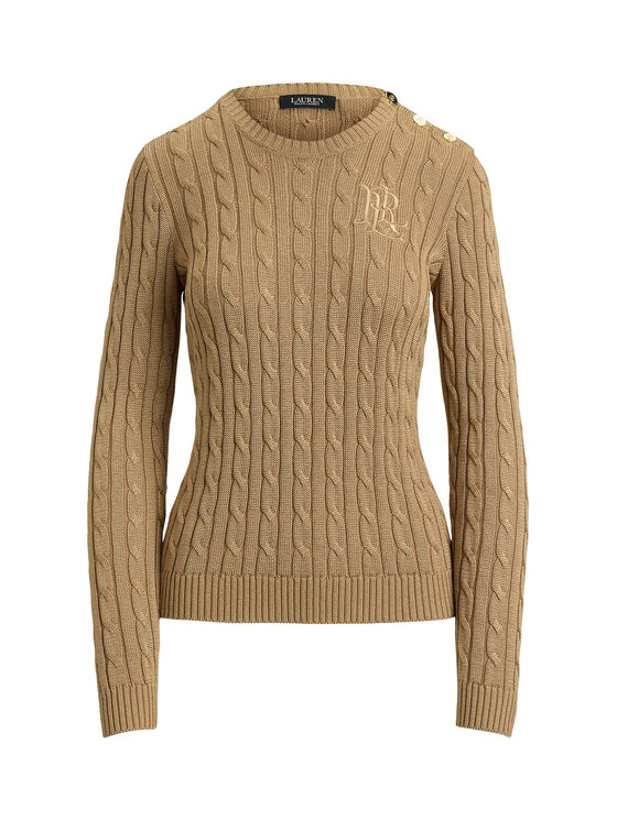 LAUREN RALPH LAUREN LAUREN RALPH LAUREN Megztinis 200P14039500 Tamsiai smėlinė Regular Fit