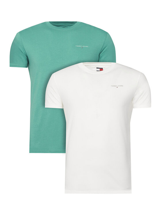 Tommy Jeans Set de tricouri DM0DM22316 Verde Slim Fit