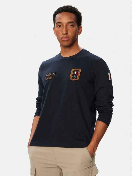 Aeronautica Militare Aeronautica Militare Longsleeve 262TS2568UJ00703 Blu scuro Regular Fit