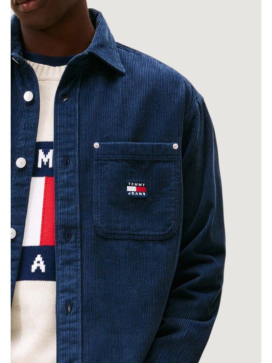 Tommy Jeans Tommy Jeans Πουκάμισο TJM RLX WASHED CORD Μπλε Casual Fit